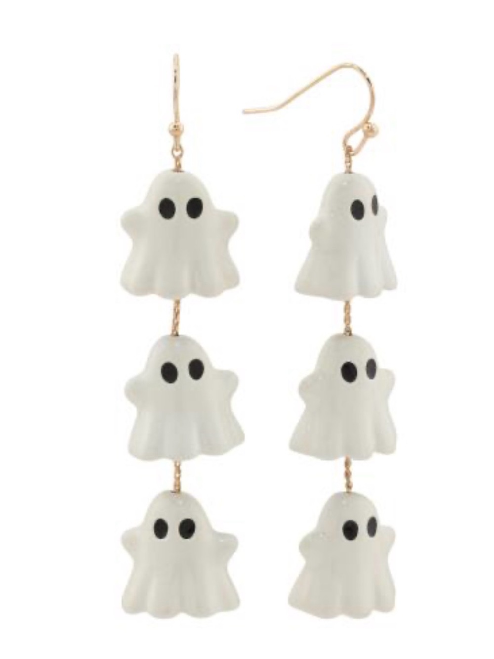 NWT ⚜️👻⚜️ True to Form Stack Of Ghost Dangling Earrings Halloween
